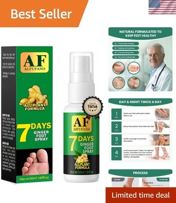 Refreshing Ginger Foot Spray - Comforting Mint Mist for Nourished Feet, 50ml