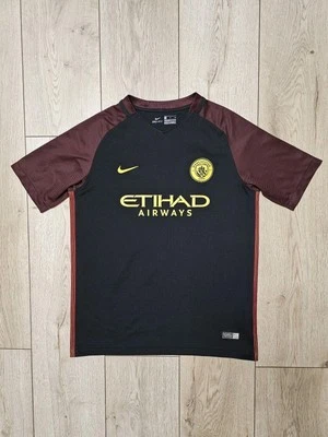 MAILLOT DE FOOTBALL EXTÉRIEUR MANCHESTER CITY 2016 2017 GARÇONS 13-15Y 158-17... - Photo 1/4