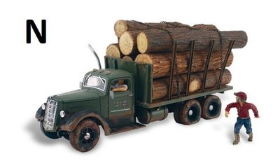 N Scale - Tim Burr Logging - With Everything as shown! WOO-AS5343