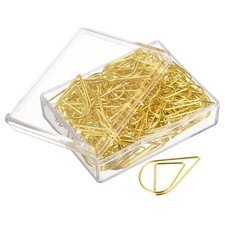 100PC paper clip 1.3 Inch Drop-Shaped with Box Gold Tone for Office Home