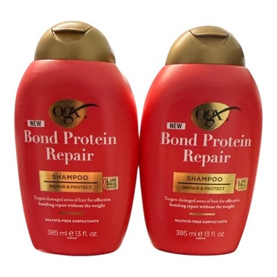 2 Pack  OGX Repair Protect Bond Protein Shampoo 13 Fl Oz Sulfate Free