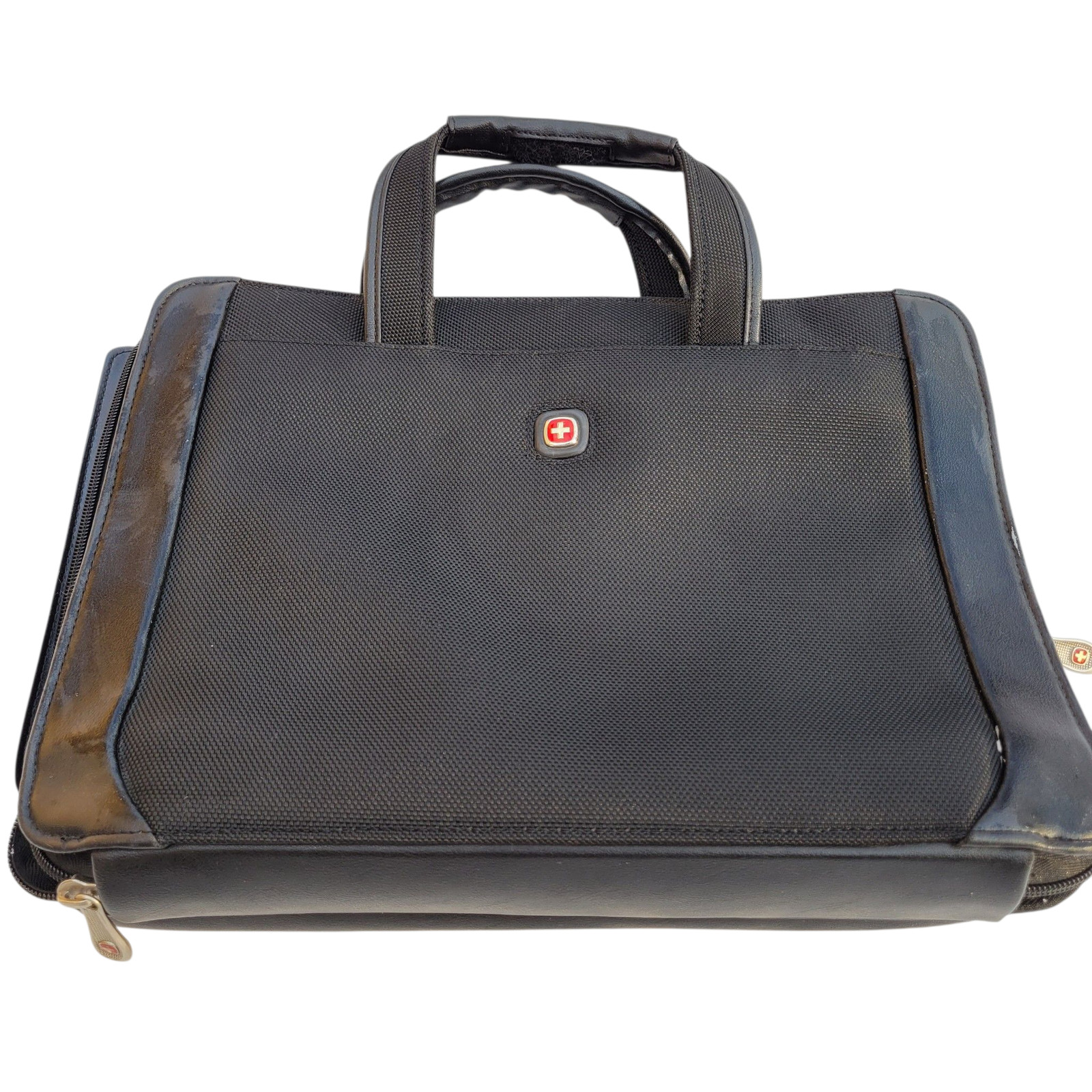 Briefcase Swiss Gear Bag Pro Folio Wenger Black Leather 15 i
