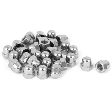 M6 Thread Dia Dome Head 304 Stainless Steel Cap Acorn Hex Nuts 30pcs