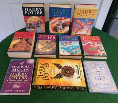 Harry Potter Books Full Set,  All 1st Editions + beetle the bard, cursed child.