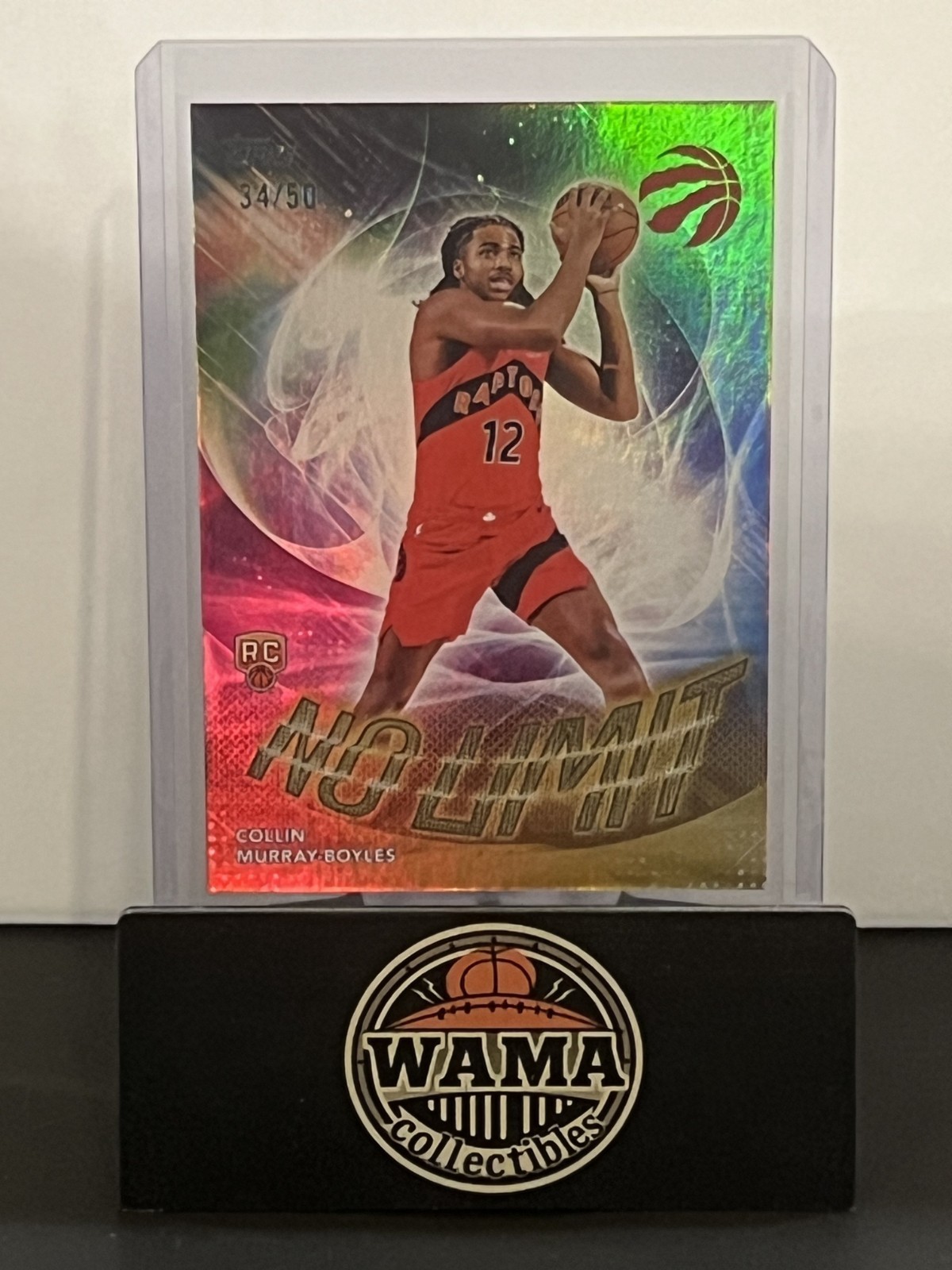 2025 Topps NBA Collin Murray-Boyles RC /50 GOLD No Limit Insert Toronto Raptors