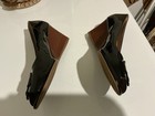 TORY BURCH BLACK, PATENT LEATHER WEDGE, HEEL SHOES, SIZE 8 1/2 M-barely worn — photo 6