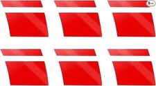 6-Piece Reflective Red Hash Stripe Decals for Car Tire and Wheel Ri Color: red