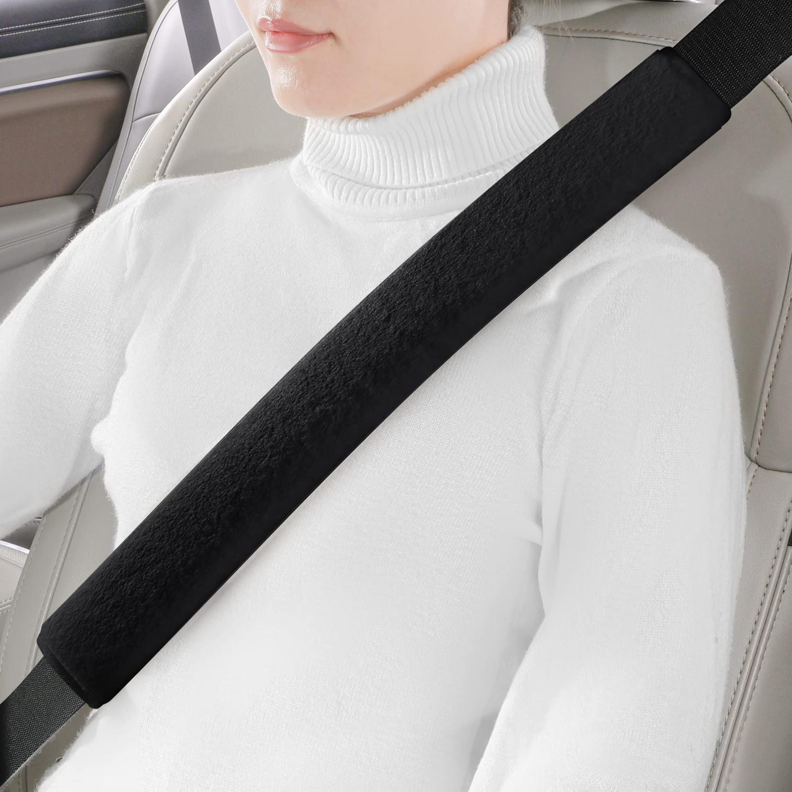 LACDL Extra Long Seatbelt Cover Super Soft Furry for Adults Kids Women  Men,