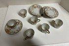 Noritake Demitasse Cups And Saucers, Hand Painted Gold Enamel On Porcelain — photo 4