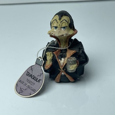 Vtg Eggbert and Friends Quackula Vampire Figurine Dracula Halloween Enesco