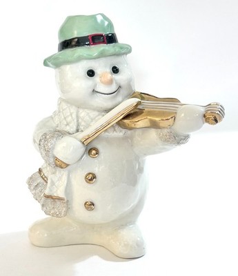 Mikasa Snowman & Violin Christmas Figure 6'' Handcrafted Porcelain China C638