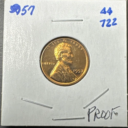 1957 Proof Lincoln Wheat Cent Penny Proof