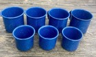 7-Piece Vintage Blue Speckled Enamelware Cup Lot - Mugs & Espresso Cups — photo 1