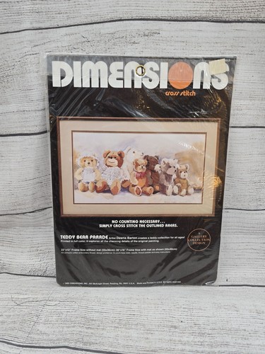 Kit de punto de cruz Dimensions Teddy Bear Parade 3613 Dawna Barton nuevo sellado