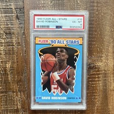 Fleer 1990-91 David Robinson All-Stars #10 PSA 6 4 Stars on Front Basketball NBA