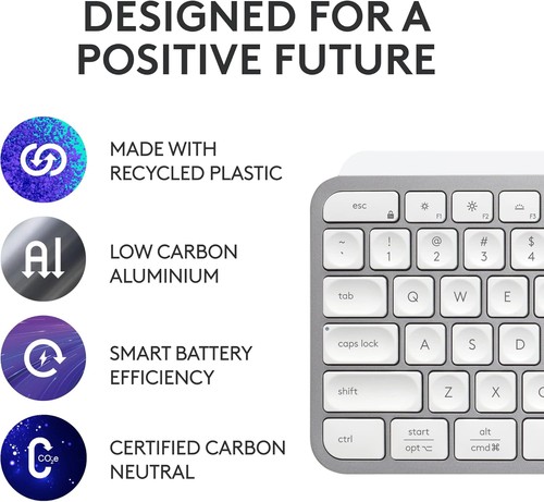 Logitech MX Keys S Wireless Keyboard, Low Profile Quiet Typing Bluetooth - 第 5/6 張圖片