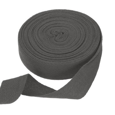 Sergé Baumwollband 1'' 11 Yard gewebtes Sparrenband, dunkelgrau