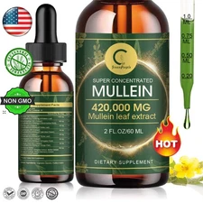 Mullein Drops for Lungs, Detox and Cleanse Mullein Extract Supplement 60ml