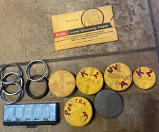 Kodak 4 Vintage Filters 5 Adapter Rings Lens Paper Flash Bar Film