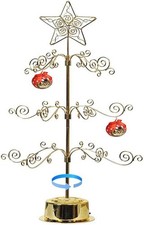 Metal Ornament Display Tree Stand Rotating Hanger 24 Inch Wire Hook Hanging for