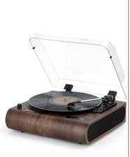 Retrospiler Bluetooth 3-Speed Turntable FM Radio USB/TF Built-in Speakers