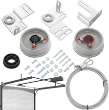 Garage Door Torsion Spring Kit 7ft Conversion Set Cables Drums Hardware