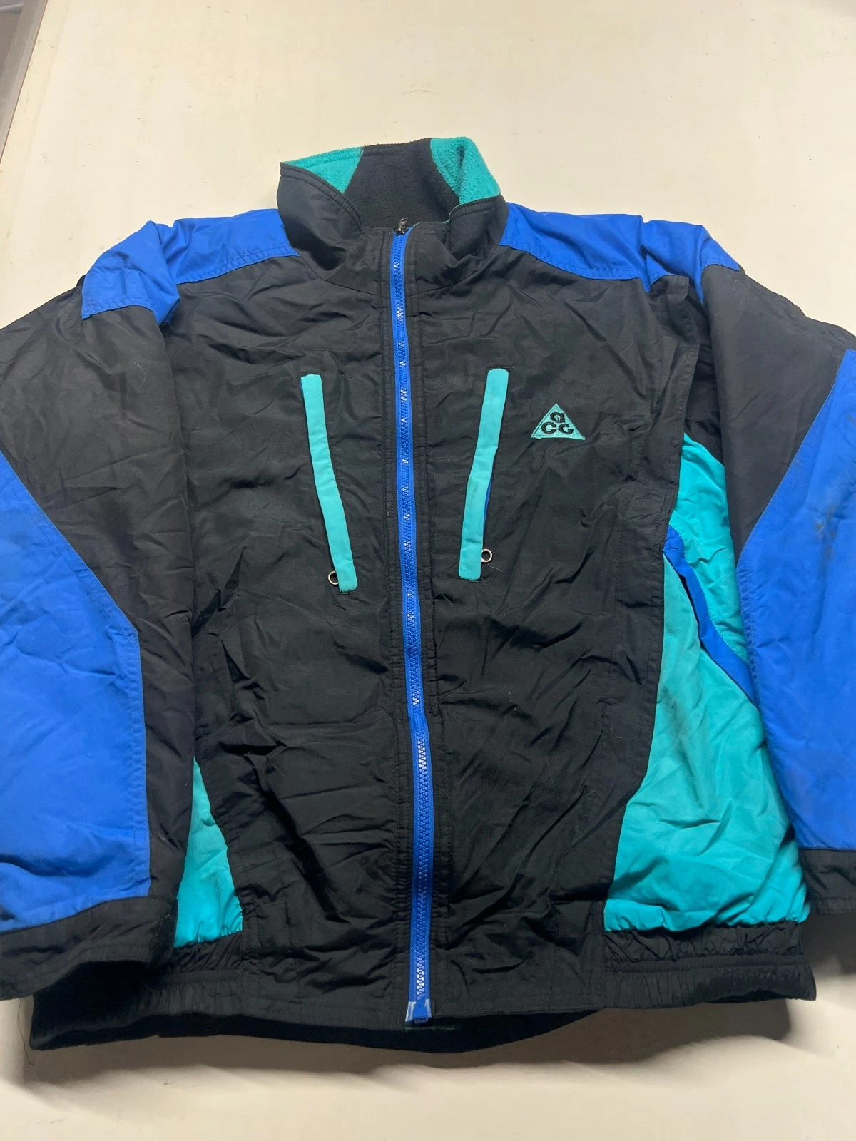 VTG Mount Robson ACG Windbreaker Jacket Multicolor Colorblock Full Zip Mens
