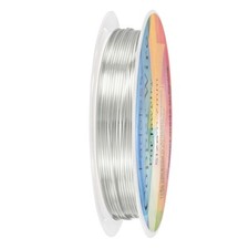 0.7mmx3.1m Jewelry Wire, 21 Gauge 10.2FT Craft Wire Copper Wire, Bright Silver