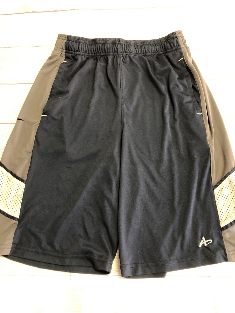 Athletech Shorts Mens Medium Black Gray Colorblock Mesh  display picture 2