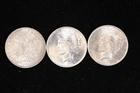 US 90% PEACE MORGAN SILVER DOLLAR LOT OF 3 COINS FREE SHIPPING NR!