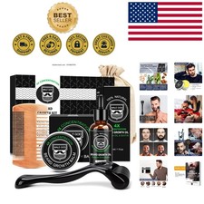 Complete Beard Care Set: Natural Oil  Balm with Comb - Birthday Gift for Him