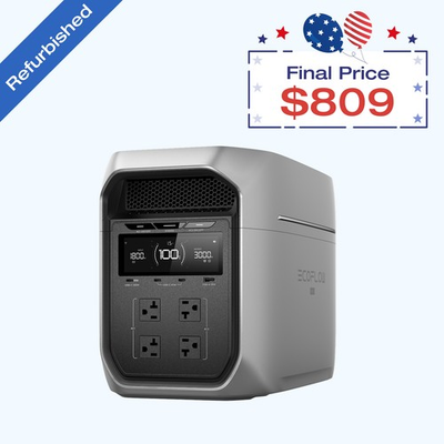#ad #ad EcoFlow 2048Wh 2400W LFP Portable DELTA 3 Max Power Station Backup Refurbished $823.75