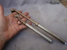 Antique 12 8.5 Brass Schrader Sons Tire Pressure Gauge Us Property Qmc