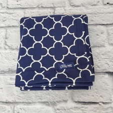 Little Me Scarf Nursing Cover Cotton Blend Multipurpose Navy Quatrefoil Design