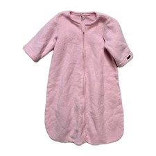 Vintage Fleece Sleeper One Piece Pink Girls Zip Up Small