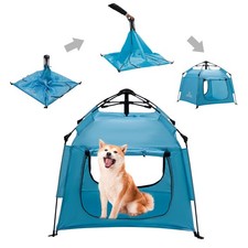 Outdoor Pet Automatic Camping Tent, Pop up Cave Bed for Indoor Cats and Small...