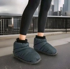 NEW UGG Spaceslider Jersey Bootie Slippers 1151652- Grey/Black- Womens 7 US