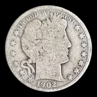 1902 Barber Silver Half Dollar