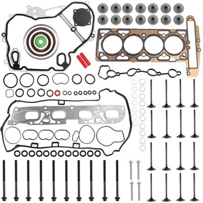 2.4L Full Head Gasket Set with Intake & Exhaust Valves and ES72196 Head Bolts...