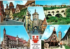 Rothenburg Ob Der Tauber/ Bavaria, Germany -5 Views of the City-Continental Size