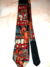 Vintage 1993 Hanna Barbara Cartoon Tie Necktie Fred Flintstones WILMA 