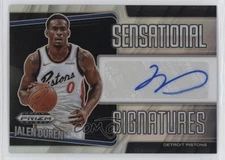 2024-25 Panini Prizm Black Sensational Signatures Silver Jalen Duren Auto 10b8