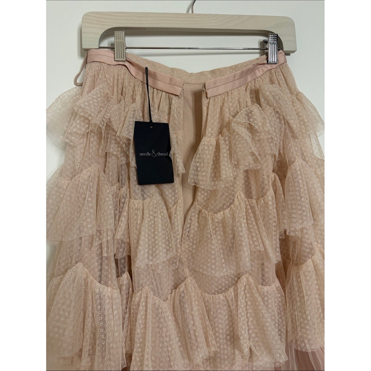 NWT Needle and Thread Scallop Tulle Skirt In Rose Quartz Size 4 View 4