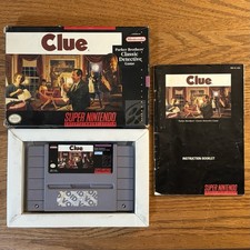 Clue SNES Super Nintendo Complete CIB Authentic!
