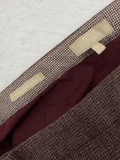 Talbots Wool Pants 6 Petite Straight Leg Burgundy Fabric Made In Italy