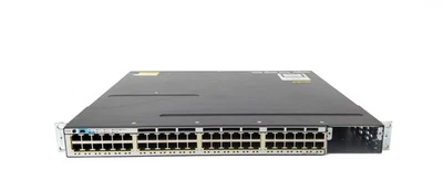 Cisco 3750-X Series WS-C3750X-48T-S 48 port Gigabit Switch 1 x C3KX-PWR-350WAC - Photo 1/2