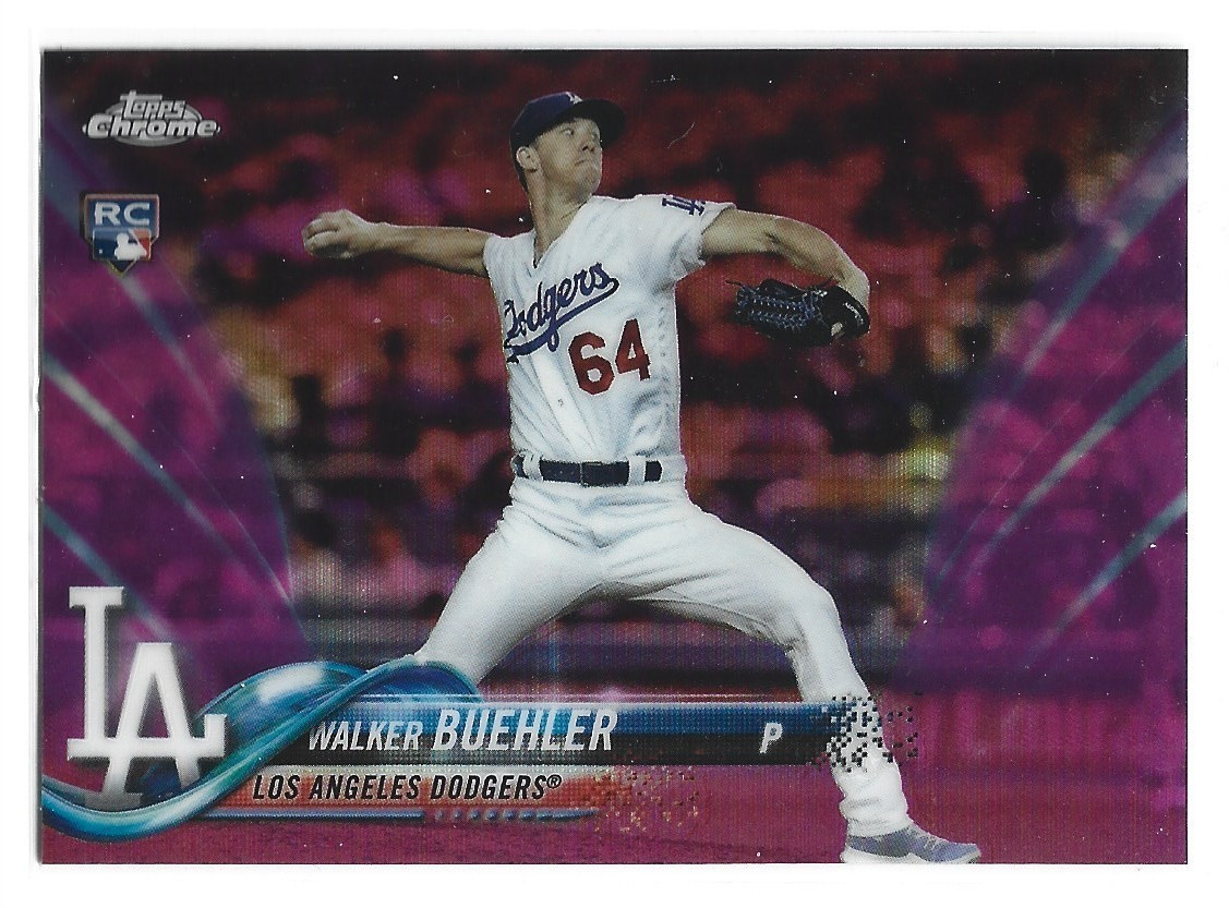 Walker Buehler 2018 Topps Chrome - #71 Pink Refractor ROOKIE - Dodgers