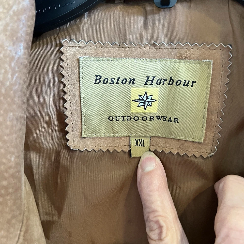 BostonHarborOutdoorUsed Men’sBrownSuedeJacketSizeXXLNeedsCleaning & ZipperAdj. - Image 4 of 4