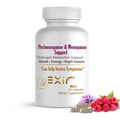 Exir Perimenopause & Menopause Supplement, Hot Flashes Energy Relief, 60 Cap