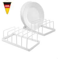 TellerstäNder, 2 StüCk Teller Organizer Schrank, Schneidebrett Halter 5 FäCher,